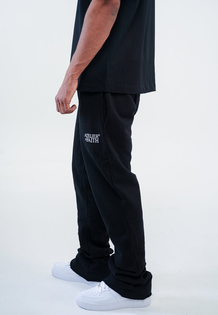 AOF FLARED JOGGER - ALLBLACK - ATELIER OF FAITH