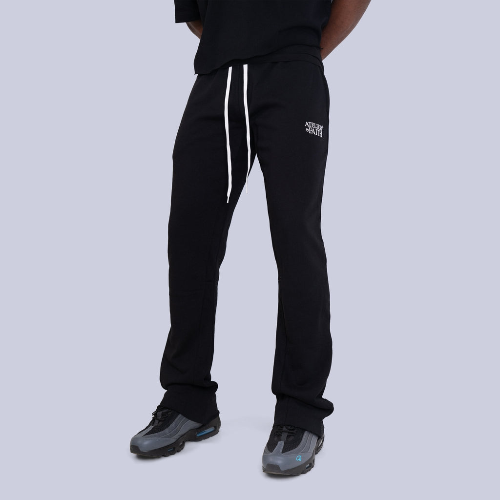 AOF FLARED PANTS - ALLBLACK - Atelier of Faith